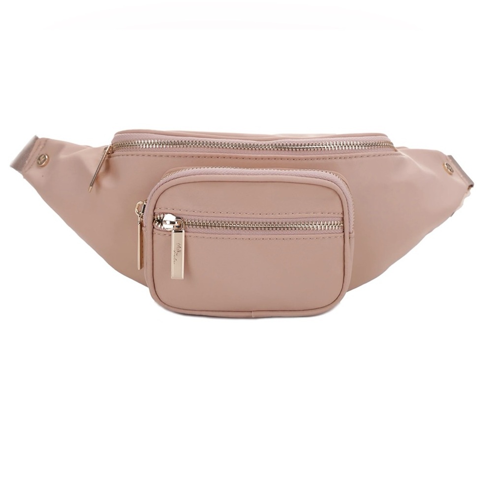 Mali & Lili Mila Nylon Convertible Sling Belt Bag (Camel) NEW